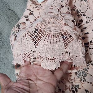 NWT Pink Cutout Detail Top Size S